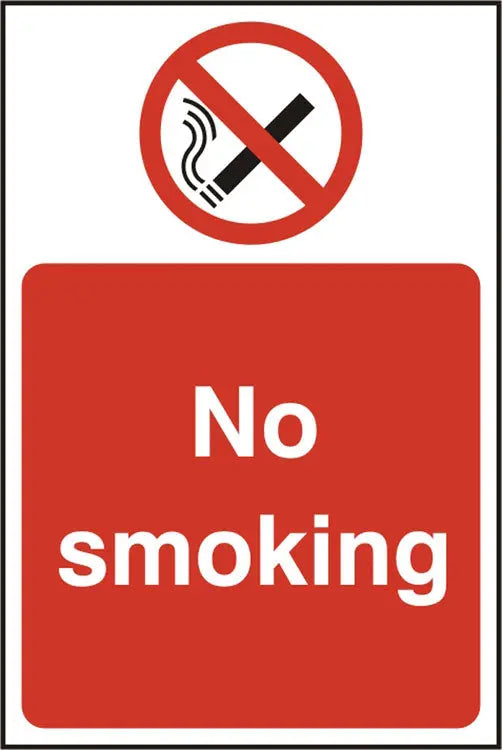Beeswift No Smoking Sign Bss11810 N - White Red 200X300MM - Customisable Prohibition Signs
