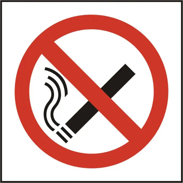 Beeswift No Smoking Symbol Sign Bss11840 N - White 100X100MM - Customisable Prohibition Signs