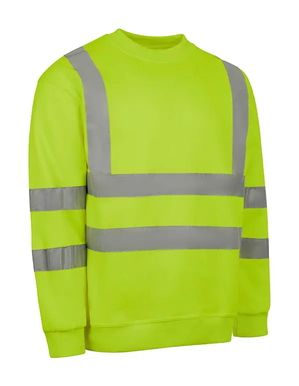 Beeswift Essential Sweatshirt Hi Vis Jumper Bssen - Saturn Yellow - Customisable Sweatshirts