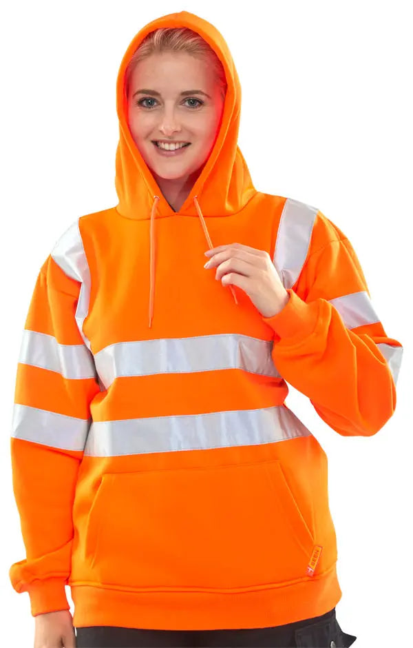 Beeswift Essential Pull Over Hi Vis Hoodie Bsssh25 - - Customisable Sweatshirts