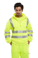 Beeswift Essential Quarter Zip Sweatshirt Hi Vis Jumper Bszssen - - Customisable Sweatshirts