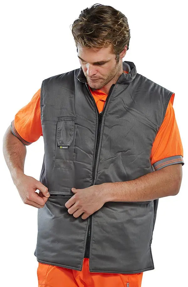 Beeswift Reversible Hi Vis Interactive Bodywarmer Bweng - - Customisable Bodywarmers