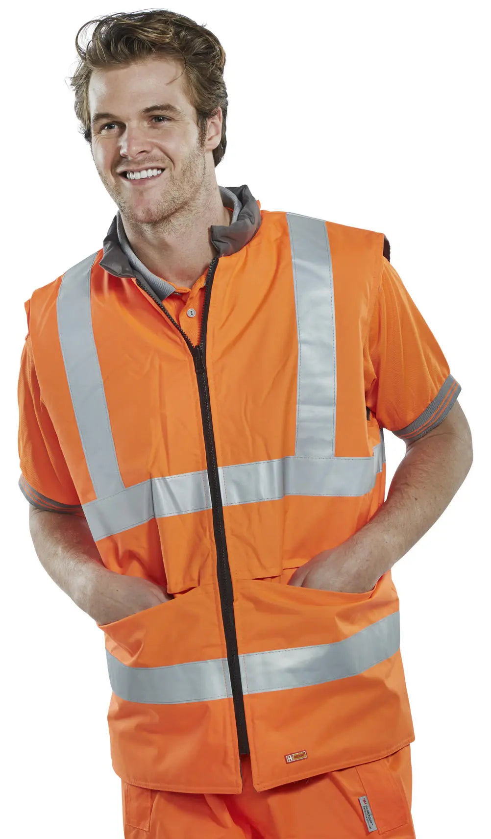 Beeswift Reversible Hi Vis Interactive Bodywarmer Bweng - - Customisable Bodywarmers