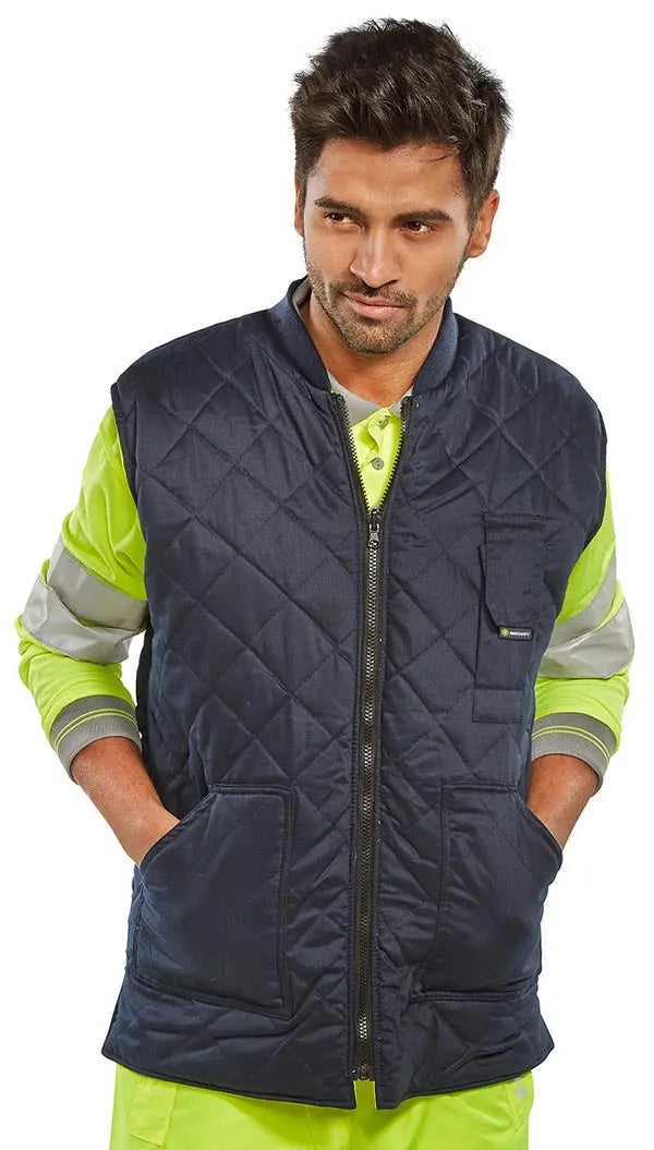 Beeswift Reversible Hi Vis Interactive Bodywarmer Bweng - - Customisable Bodywarmers