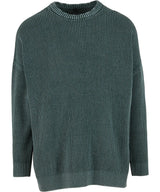 Acid washed knitted oversized sweater