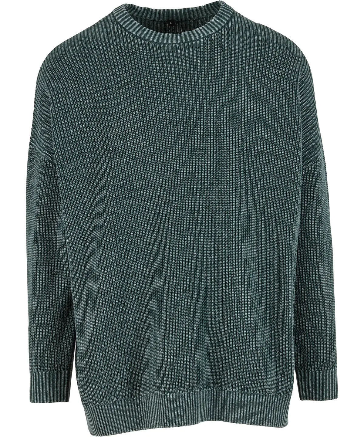 Acid washed knitted oversized sweater