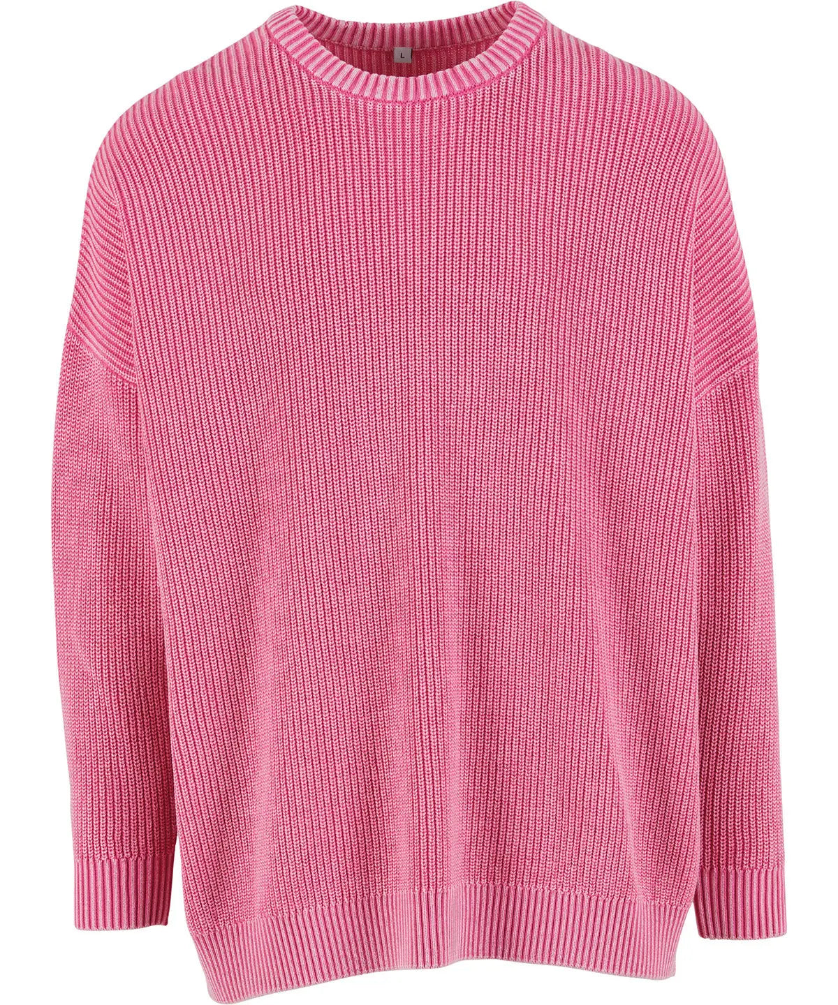 Acid washed knitted oversized sweater