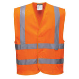 Portwest Hi Vis Mesh Band And Brace Vest C370 - Orange - Customisable HV Vest