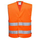Portwest Hi Vis Mesh Two Band Vest C374 - Orange - Customisable HV Vest