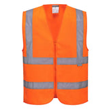 Portwest Hi Vis Band And Brace Vest C375 - Orange - Customisable HV Vest