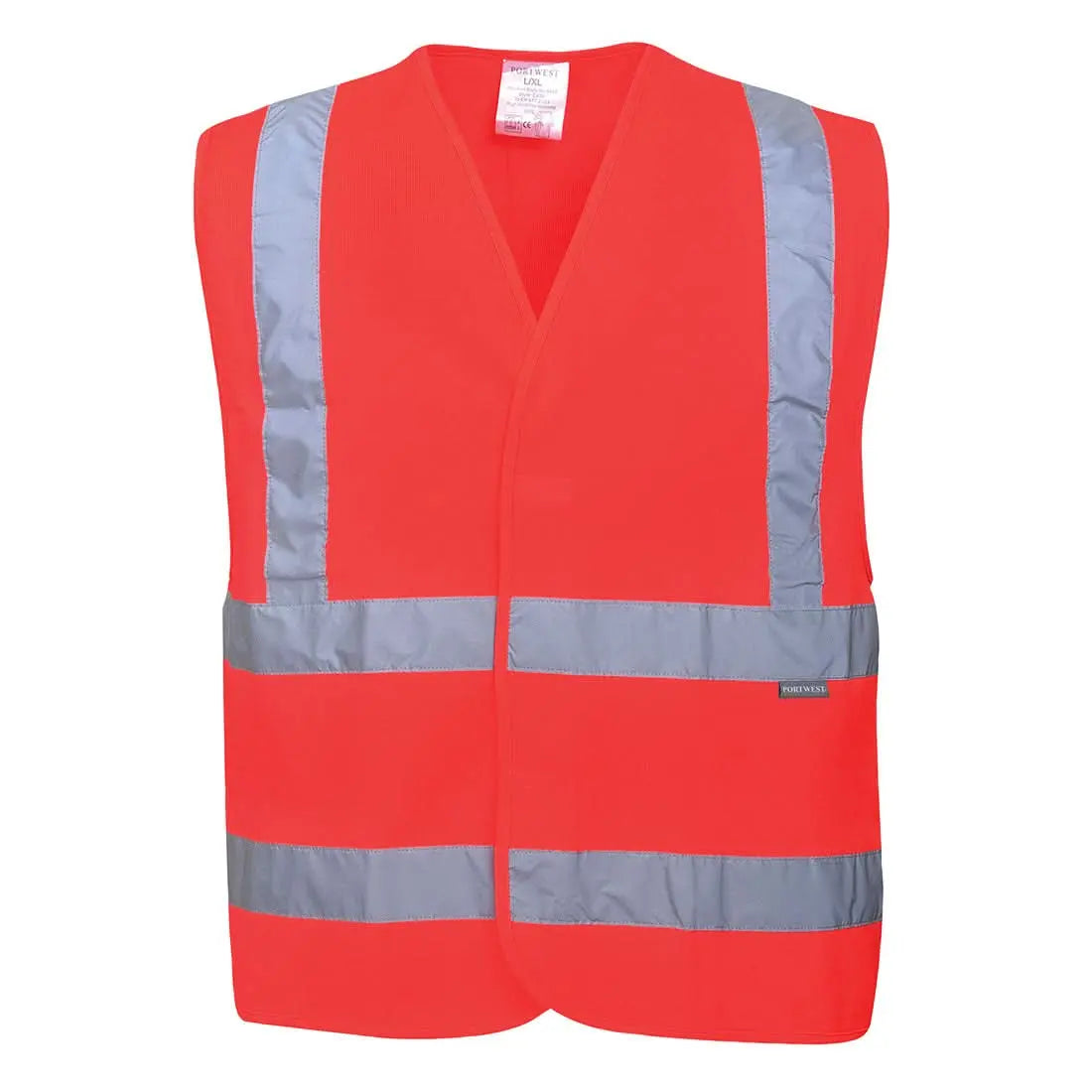 Portwest Hi Vis Band And Brace Vest C470 - Red - Customisable HV Vest