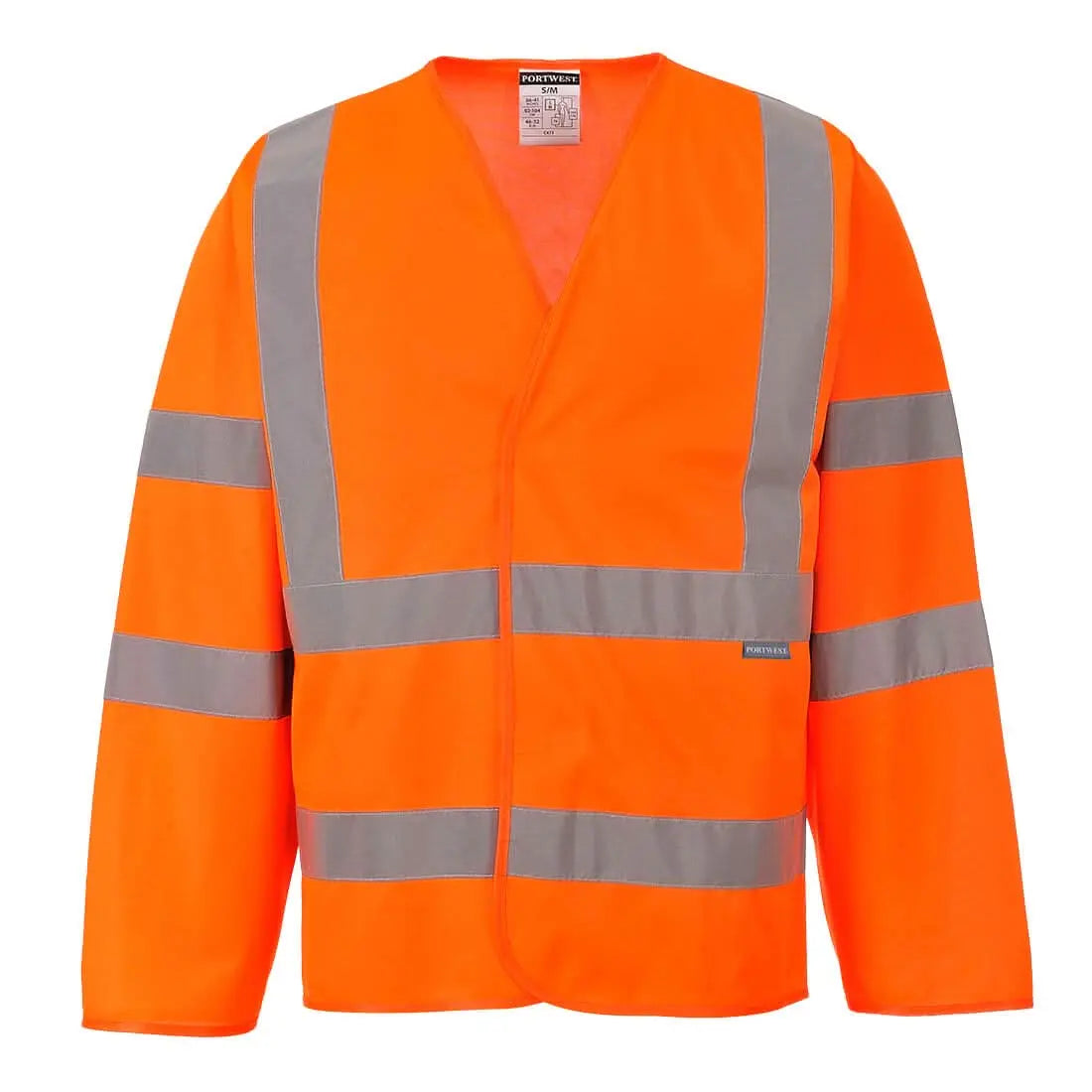 Portwest Hi Vis Band And Brace Jacket LS C473 - Orange - Customisable Jacket
