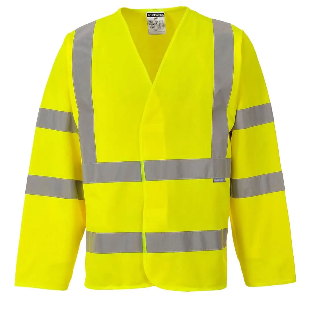 Portwest Hi Vis Band And Brace Jacket LS C473 - Yellow - Customisable Jacket