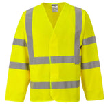 Portwest Hi Vis Band And Brace Jacket LS C473 - Yellow - Customisable Jacket