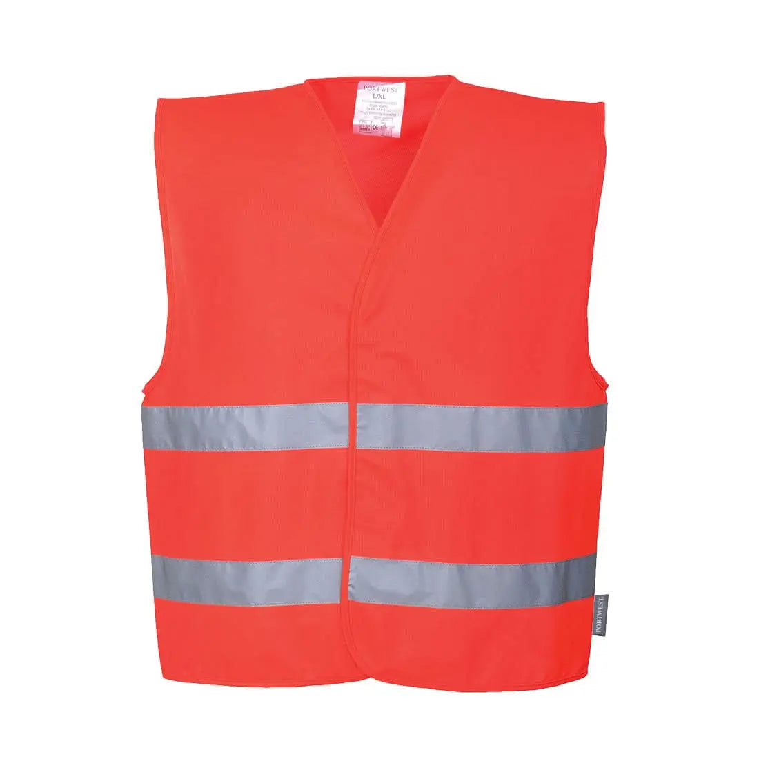 Portwest Hi Vis Two Band Vest C474 - Red - Customisable HV Vest