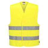 Portwest Hi Vis Two Band Vest C474 - Yellow - Customisable HV Vest
