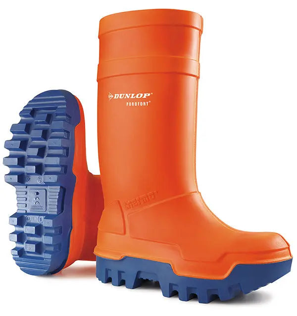Dunlop Purofort Thermo Full Safety Wellingtons C662343 - Orange - Customisable Wellingtons