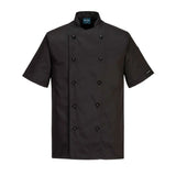 Portwest ChefS Kent Jacket SS C734 - Black - Customisable Jacket
