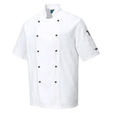 Portwest ChefS Kent Jacket SS C734 - White - Customisable Jacket