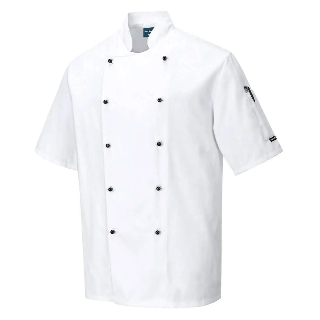 Portwest ChefS Kent Jacket SS C734 - White - Customisable Jacket
