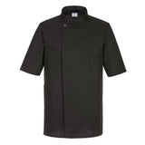 Portwest ChefS Meshair Pro Surrey Jacket SS C735 - Black - Customisable Jacket