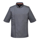 Portwest ChefS Meshair Pro Jacket SS C738 - Slate Grey - Customisable Jacket