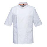 Portwest ChefS Meshair Pro Jacket SS C738 - White - Customisable Jacket