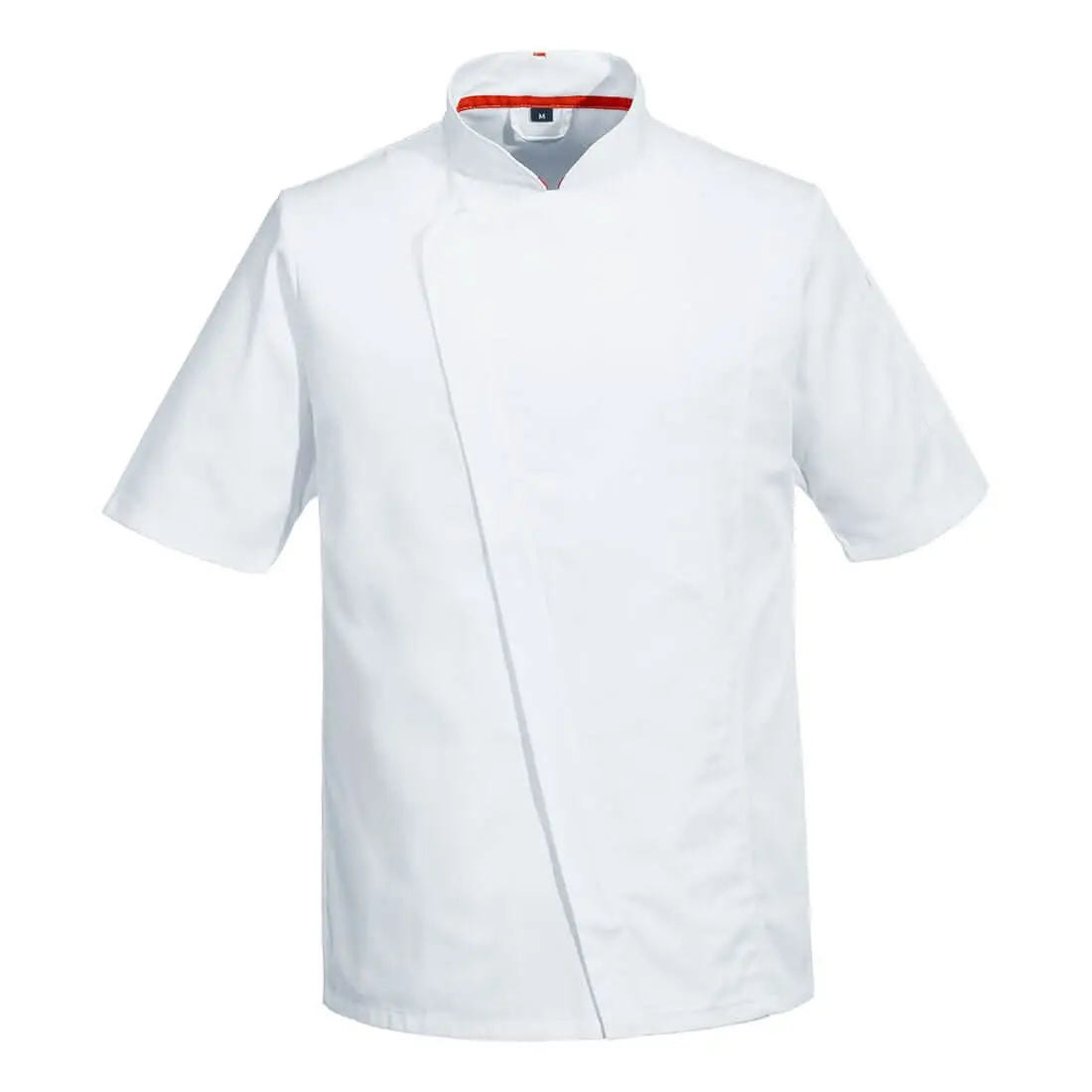 Portwest ChefS Meshair Pro Asymmetrical Jacket SS C739 - White - Customisable Jacket