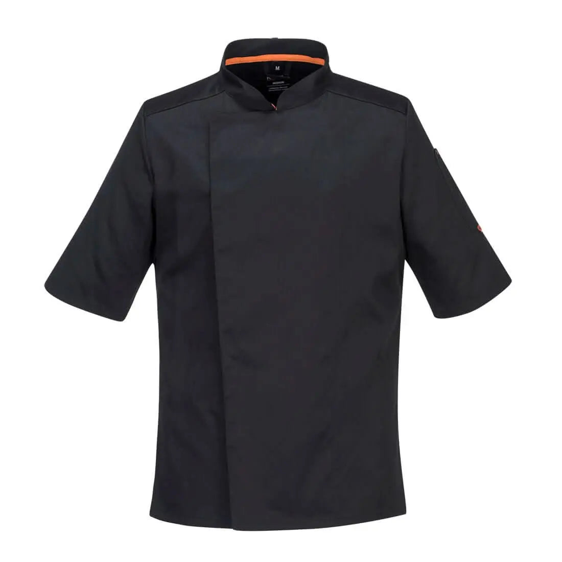 Portwest ChefS Meshair Pro Stretch Jacket SS C746 - Black - Customisable Jacket
