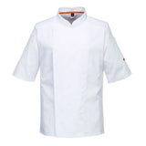 Portwest ChefS Meshair Pro Stretch Jacket SS C746 - White - Customisable Jacket
