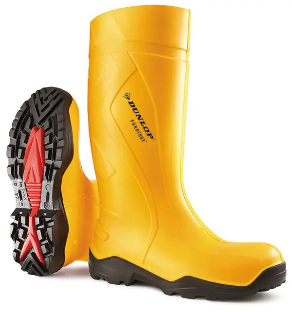 Dunlop Purofort Full Safety Wellingtons C762241 - Yellow - Customisable Wellingtons
