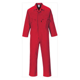 Portwest Liverpool Zip Coverall - C813 - Red - Customisable Coverall