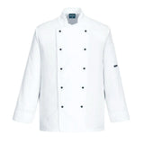 Portwest ChefS Somerset Jacket LS C834 - White - Customisable Jacket