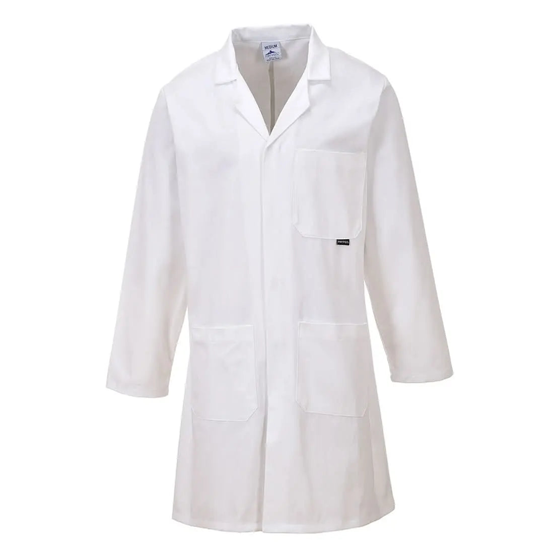 Portwest Standard Cotton Coat C851 - White - Customisable Jacket