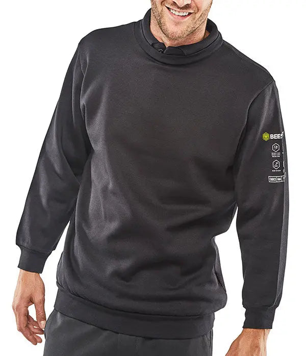 Beeswift Arc Compliant Sweatshirt Carc3 - Navy Blue - Customisable Sweatshirts