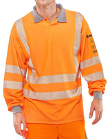 Beeswift Arc Compliant Rail Spec Polo Shirt Carc51 - Orange - Customisable Polo Shirts