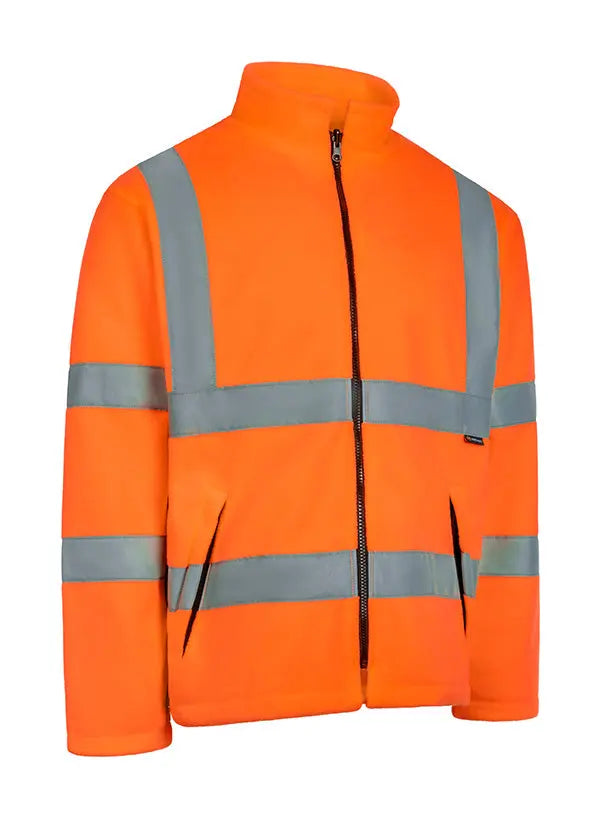 Beeswift Carnoustie Hi Vis Fleece Jacket Carf - Orange - Customisable Fleeces