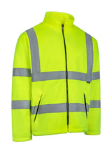 Beeswift Carnoustie Hi Vis Fleece Jacket Carf - Saturn Yellow - Customisable Fleeces
