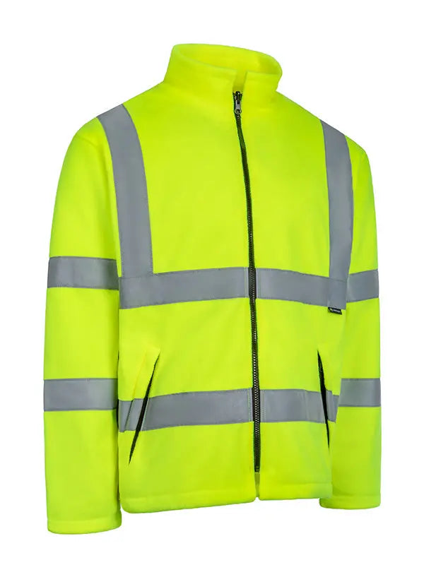Beeswift Carnoustie Hi Vis Fleece Jacket Carf - Saturn Yellow - Customisable Fleeces