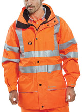 Beeswiftnoustie Hi Vis Jacket Car - Orange - Customisable Jacket