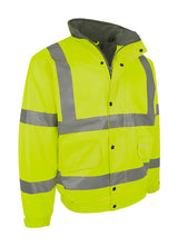 Beeswift Hi Vis Fleece Lined Bomber Jacket Cbjfl - Saturn Yellow - Customisable Bomber Jackets