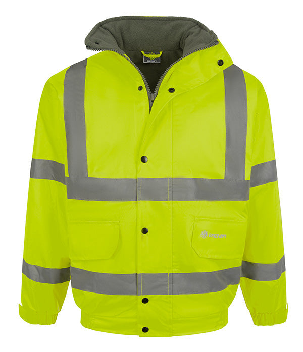 Beeswift Hi Vis Fleece Lined Bomber Jacket Cbjfl - - Customisable Bomber Jackets