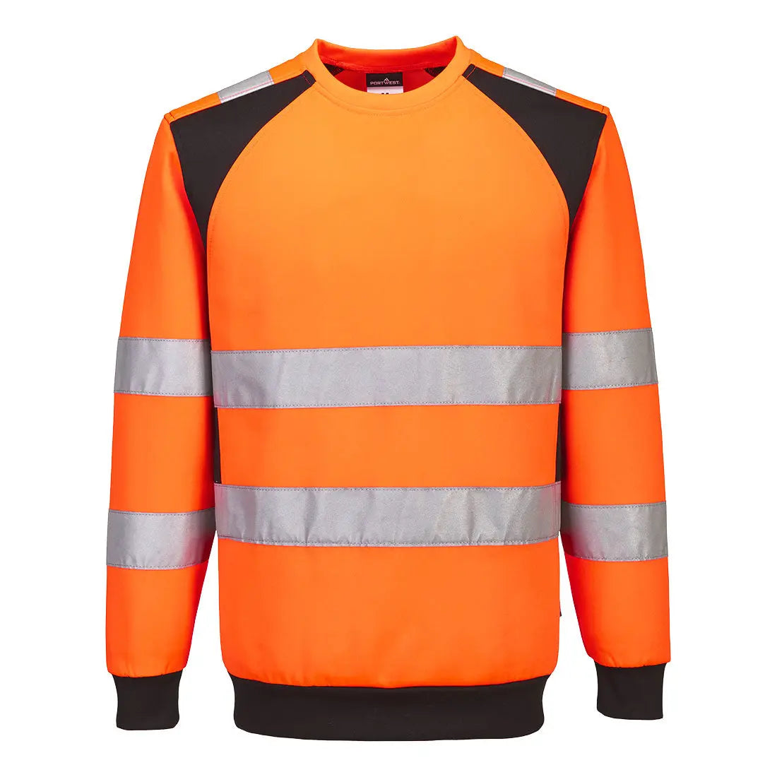 Portwest WX2 Eco Hi-Vis Sweatshirt - Orange Black - Customisable