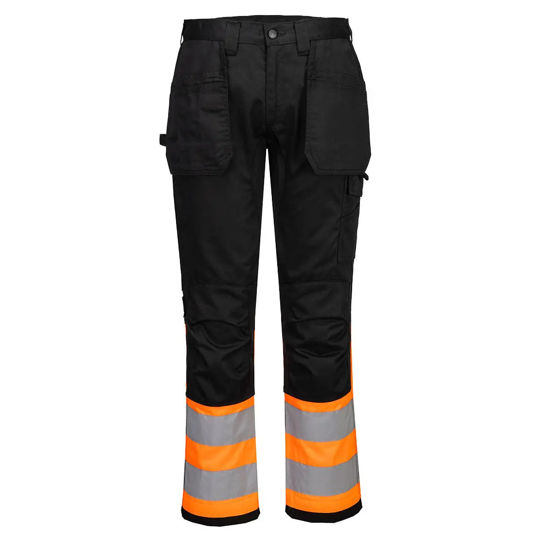 Portwest WX2 Eco Hi-Vis Holster Trouser Class 1 - Orange Black - Customisable