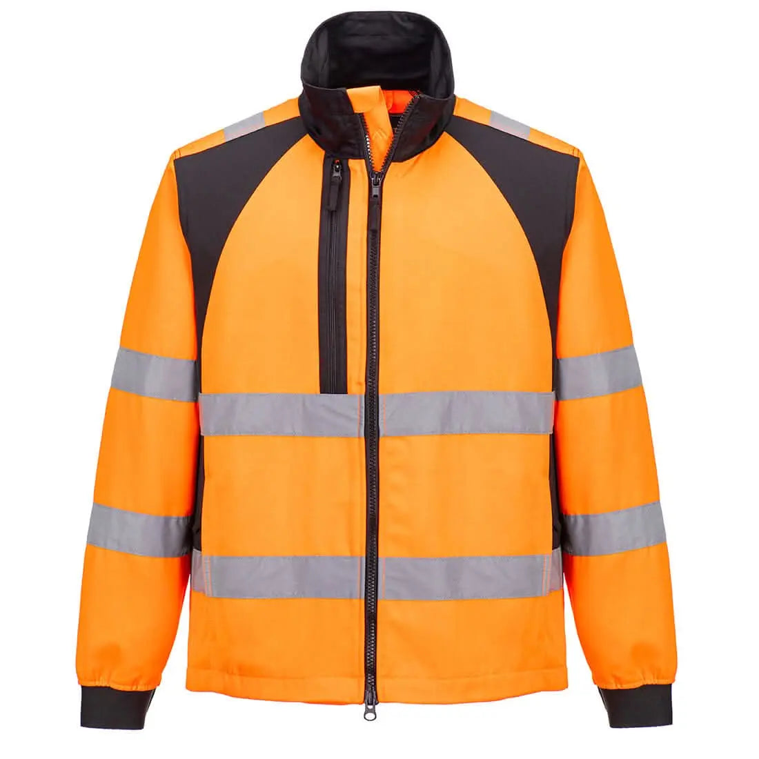 Portwest Wx2 Eco Hi Vis Work Jacket CD861 - Orange Black - Customisable Jacket