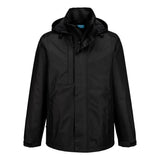 Portwest Wx2 Eco Rain Jacket CD867 - Black - Customisable Jacket