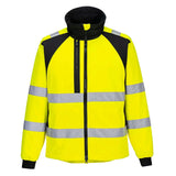 Portwest Wx2 Eco Hi Vis Softshell 2L CD875 - Yellow Black - Customisable Hi-Vis Jackets