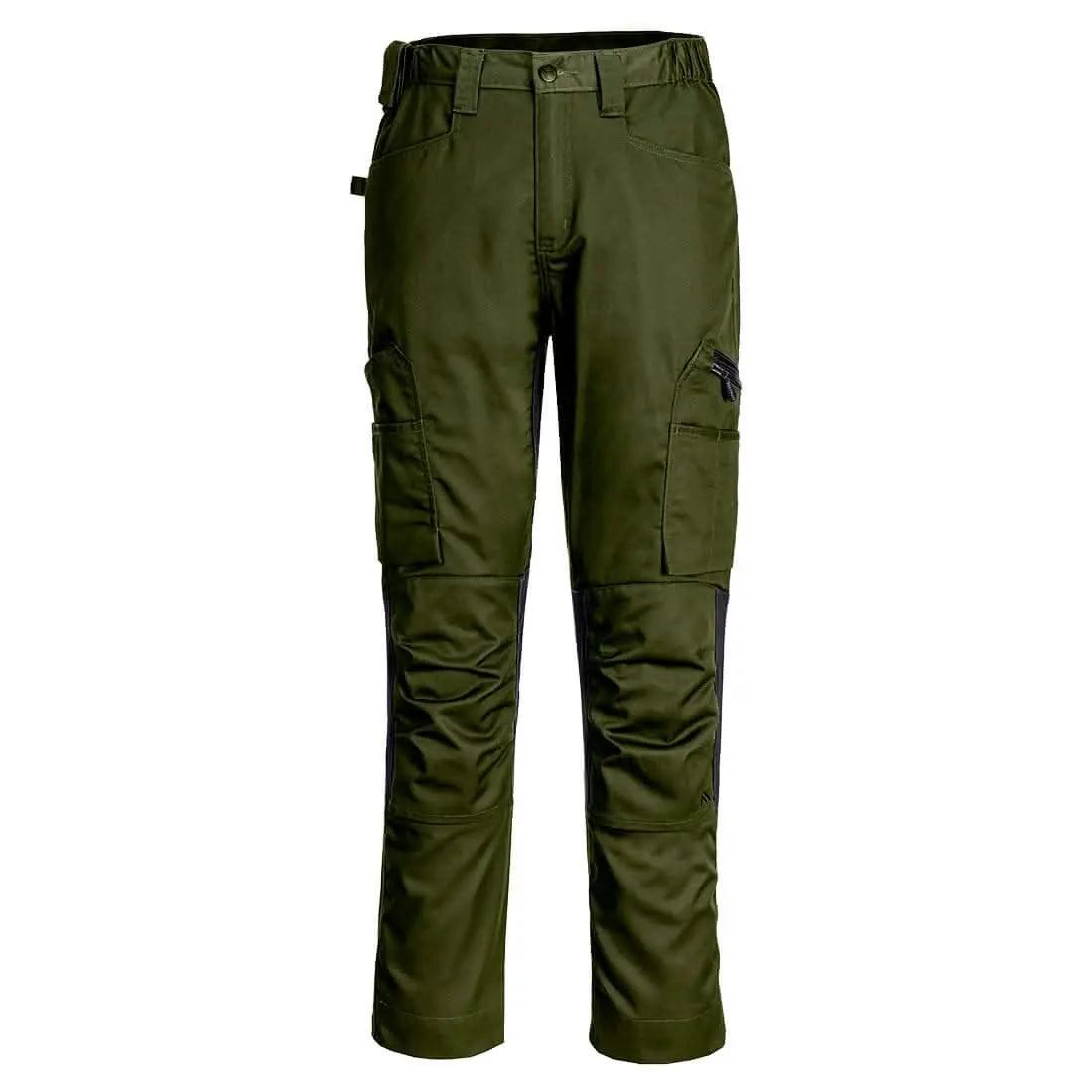 Portwest Wx2 Eco Stretch Trade Trousers Olive Green CD881 - Olive Green - Customisable Trousers
