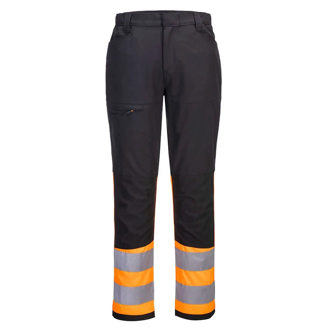 Portwest Wx2 Eco Hi Vis Class 1 Service Trousers CD888 - Orange Black - Customisable Hi-Vis Trousers