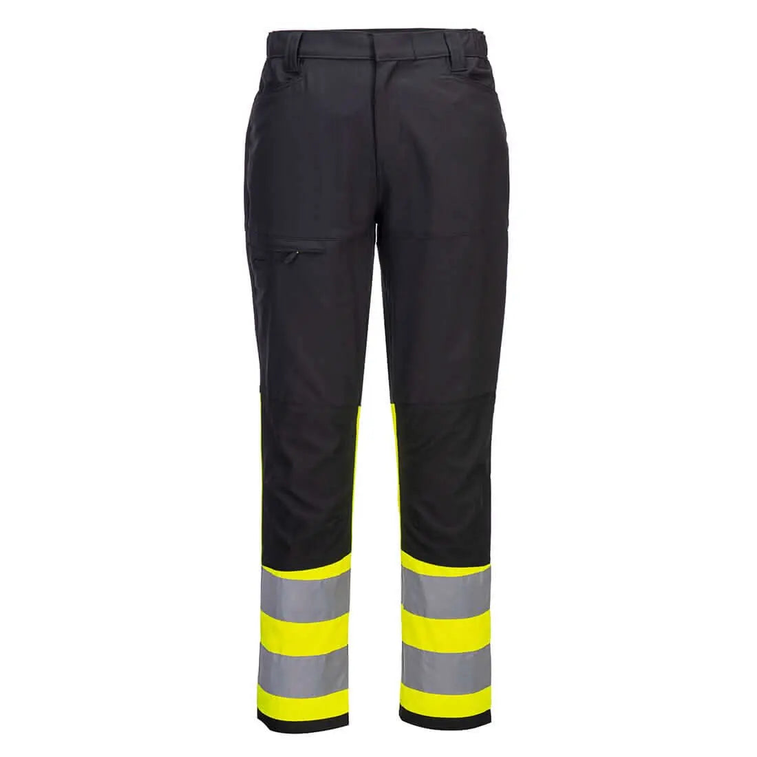 Portwest Wx2 Eco Hi Vis Class 1 Service Trousers CD888 - Yellow Black - Customisable Hi-Vis Trousers